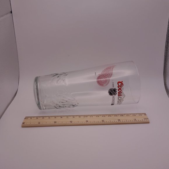 NHL Detroit Red Wings Coors Light Fiere LNH Partenaire Beer Glass - Picture 11 of 11